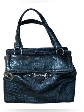 Talbots  Croc Pattern Leather Handbag